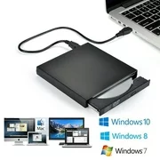 External Blu Ray DVD Drive USB 2.0 Ultra-Slim CD/DVD-ROM CD/DVD-RW Burner Player Rewriter for All Laptop/Notebook/Desktop with Windows 7/8/10/XP MAC OS