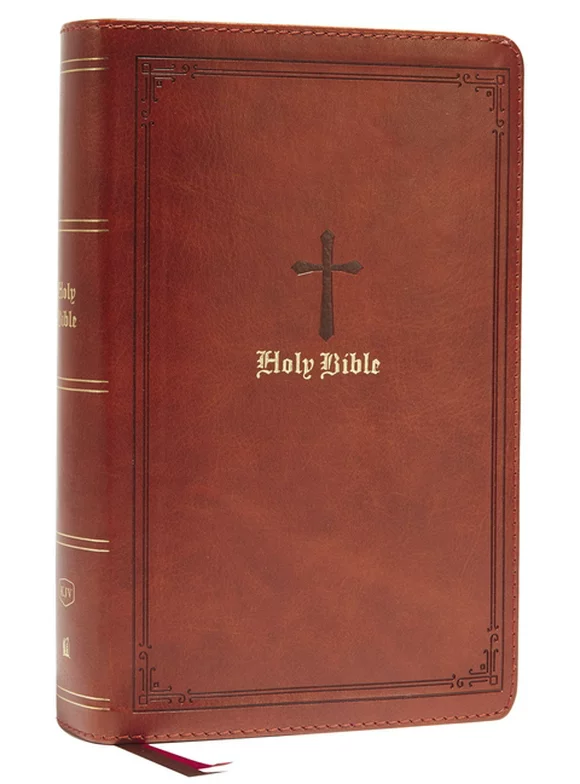 KJV Holy Bible: Large Print Single-Column with 43,000 End-Of-Verse Cross References, Brown Leathersoft, Personal Size, Red Letter, Comfort Print: King James Version (Other)