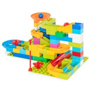 Best Choice Products 97-Piece Kids Create Your Own Marble Maze Run Racetrack Puzzle Construction Game Set w/ 4 Balls
