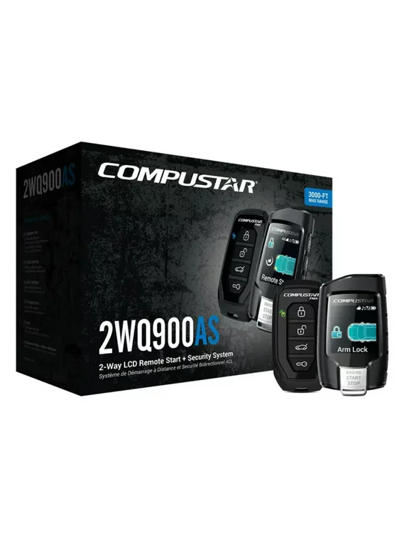 Compustar CS2WQ900-AS Car Remote Start and Alarm LCD Remote 2-Way Paging 3000 ft