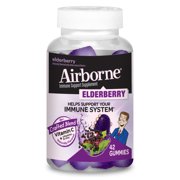 Airborne Elderberry Gummies, 42 count - 750mg of Vitamin C - Gluten-Free Immune Support Supplement and High in Antioxidants (Packaging May Vary)
