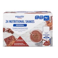Equate Original Meal Replacement Nutritional Shake, Chocolate, 8 Fl Oz, 24 Ct