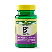 Spring Valley Vitamin B12 Timed-Release Tablets, 1000 mcg, 60 Count