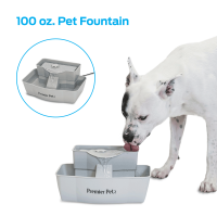 Premier Pet 100 oz. Pet Fountain - Automatic Water Fountain for Dogs and Cats
