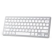 Anker Ultra Compact Slim Profile Wireless Bluetooth Keyboard for iOS, Android, Windows and Mac with Rechargeable 6-Month Battery (White)
