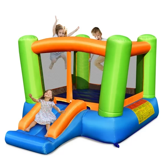 Gymax Inflatable Bounce House Kids Jumping Playhouse Indoor & Outdoor (Blower Not Included)