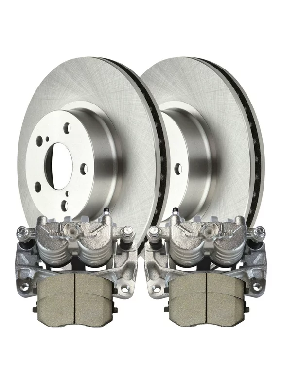 AutoShack Front Brake Calipers Ceramic Pads Rotors Kit Driver and Passenger Side Replacement for 2005-2006 Subaru Baja 2005-2012 Outback 2006-2012 Legacy 2008-2010 2013 Impreza 2009-2010 Forester AWD