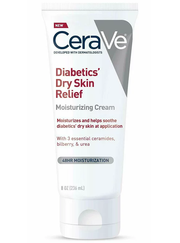 CeraVe Diabetics Dry Skin Relief Moisturizing Cream 8 oz (Pack of 3)
