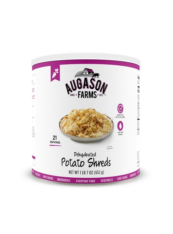 Augason Farms Dehydrated Potato Shreds 1 lb 7 oz No. 10 Can