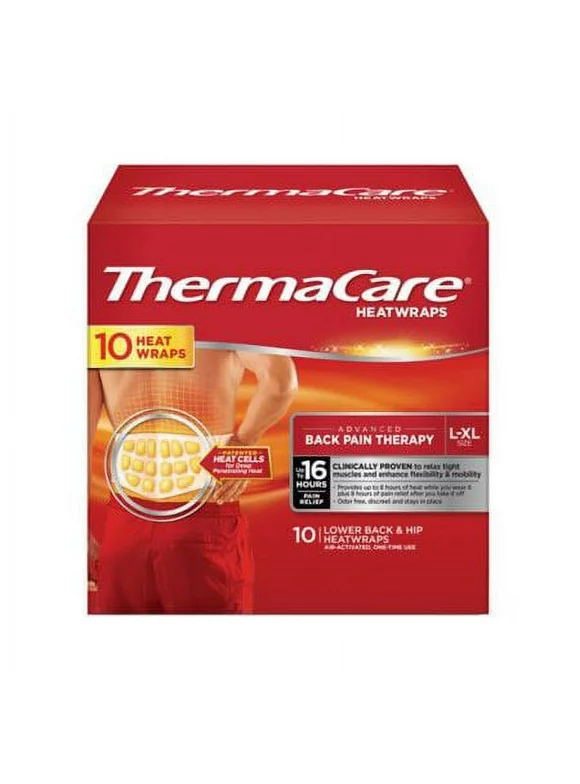 ThermaCare Lower Back and Hip Heatwraps, 10 ct.