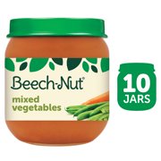 (10 Pack) Beech-Nut Stage 2, Mixed Vegetables Baby Food, 4 oz Jar