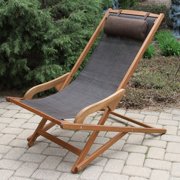 Vineyard Sling Swing Outdoor Chaise Lounger with Pillow