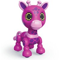 Zoomer Zuppies Safari, Gigi Interactive Pink Giraffe with Lights, Sounds and Sensors