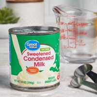 Great Value Fat Free Sweetened Condensed Milk, 14 oz, 4 Pack
