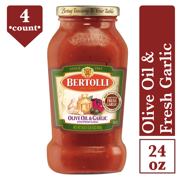 (4 Pack) Bertolli Olive Oil & Garlic Pasta Sauce, 24 oz.
