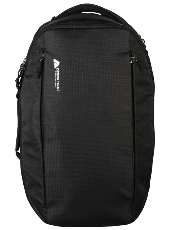 Ozark Trail 30 Liter Commuter Backpack, with Laptop Compartment for Work or Travel, Black
