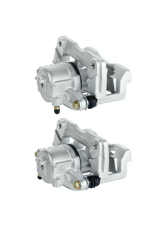 AutoShack Front New Brake Calipers Assembly with Bracket Set of 2 Driver and Passenger Side Replacement for 2001 2002 2003 2004 2005 2006 2007 2008 2009 2010 Chrysler PT Cruiser 2.4L FWD