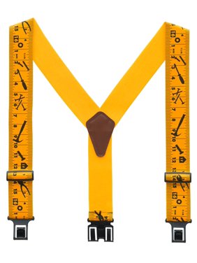 Perry 42 IN Tape Measure Suspenders - Belt Clip Yellow PN-42-YELLOWTAPE-2-P