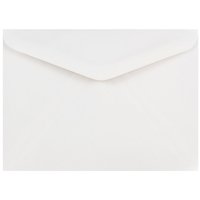 JAM A7 Invitation Envelopes with V-Flap, 5 1/4 x 7 1/4, White, 25/Pack