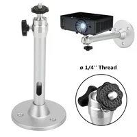 Universal Projector Wall Ceiling Mount Hanger 360Rotatable Head with Length 7.0 Inch / 11 lbs Load Mounting Bracket fits for Most Home and Office Projector (Silver)