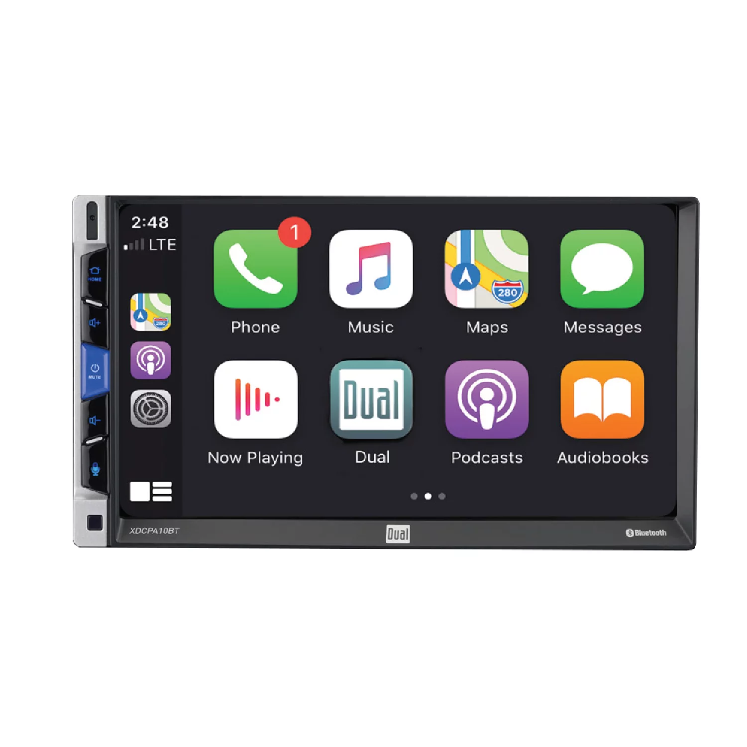 Dual Electronics XDCPA10BT 7 inch Double DIN Car Stereo, Certified Apple CarPlay Android, New