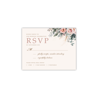 Personalized Wedding RSVP - Boho Bouquet - 4.25 x 5.5 Flat