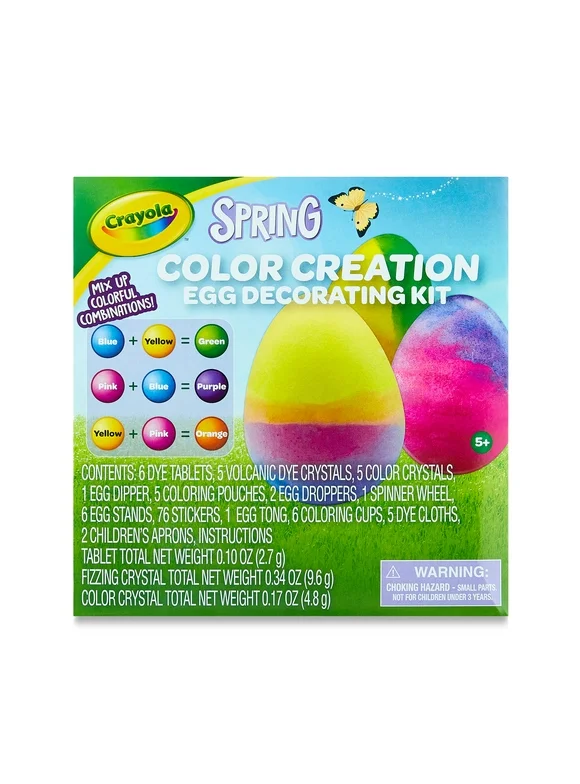 Crayola Creative Egg Decorating Kit, Easter Egg Dye, Party Pack, 58-Piece