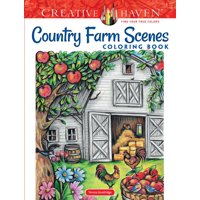 Creative Haven Coloring Books: Creative Haven Country Farm Scenes Coloring Book (Paperback)
