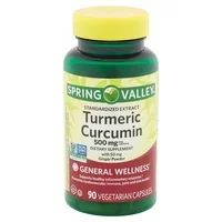 Spring Valley Turmeric Curcumin Vegetarian Capsules, 500 mg, 90 Count