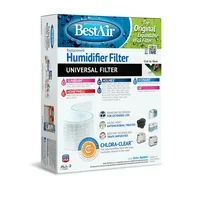 BestAir ALL-2 Universal Extended Life Humidifier Replacement Paper Wick Filter, For Holmes, Sunbeam, Touch Point, White-Westinghouse, Bionaire, and GE Models, 7.75" x 10.5" x 3.1"