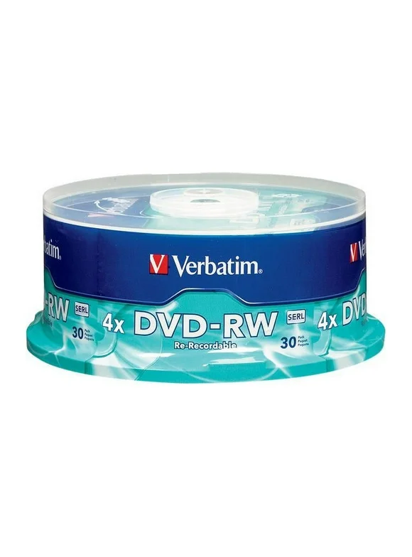 Verbatim 4.7GB 4X DVD-RW 30 Packs Spindle Disc Model 95179