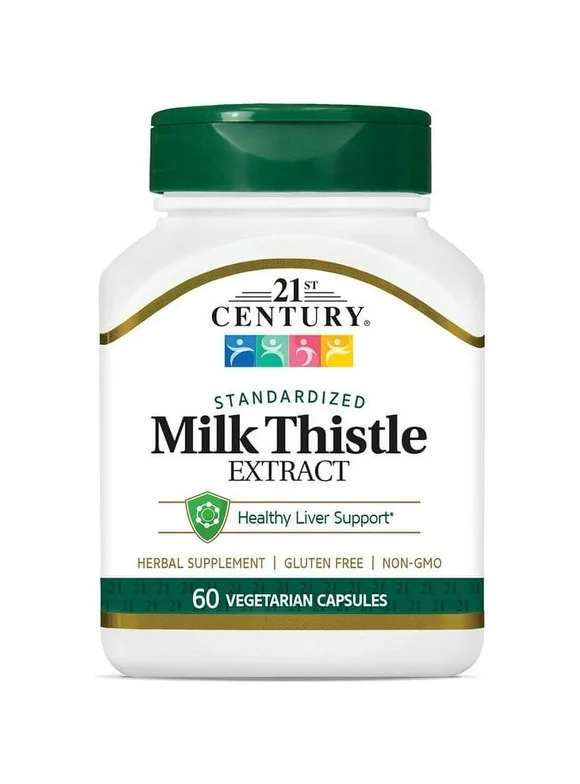 21st Century Milk Thistle Extract Capsules, 175 mg, 60 Count