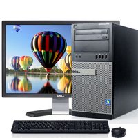 Dell Optiplex Desktop Computer Tower with Intel Core i7 Processor 8GB 2TB HD DVD Wifi Bluetooth Windows 10 with 22" LCD Keyboard and Mouse - Refurbished
