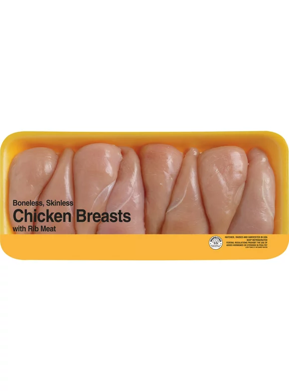 Boneless, Skinless Chicken Breasts, 4.7-6.1 lb Tray
