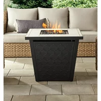 Better Homes & Gardens River Oaks 30 Square LP Gas Ceramic Tile Fire Pit Table