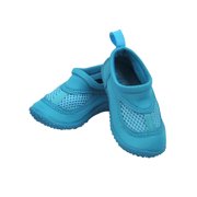 Iplay Unisex Boys or Girls Sand and Water Swim Shoes Kids Aqua Socks for Babies, Infants, Toddlers, and Children Aqua Blue Size 4 / Zapatos De Agua