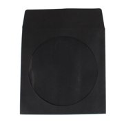 NEW 400 Black CD DVD Paper Sleeve Envelope with Window and Flap 100g