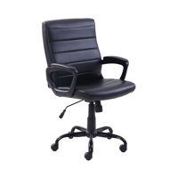 Mainstays Bonded Leather Mid-Back Manager's Office Chair, Black