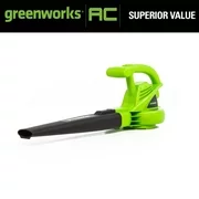 Greenworks 7 Amp 150 CFM Corded Electric Leaf Blower, 24012AZ