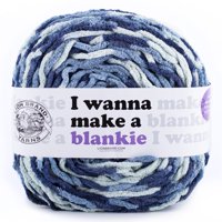Lion Brand Yarn I Wanna Make a Blankie Mizzle 1 Ball Blanket Super Bulky Polyester Multi-color Yarn 3 Pack