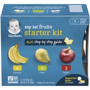 (Pack of 2) Gerber 1st Foods My 1st Fruits Starter Kit 6-2 oz Tubs