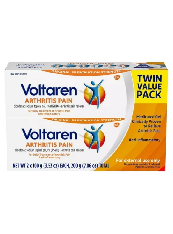 VOLTAREN 2x100g Arthritis Pain Relief Anti-Inflammatory Gel (Twin Pack)