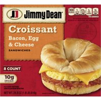 Jimmy Dean Bacon, Egg & Cheese Croissant Sandwiches, 8 Count (Frozen)
