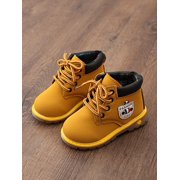 Baby Girls Boys Faux Leather Sneaker Casual Warm Snow Boots Sports Shoes