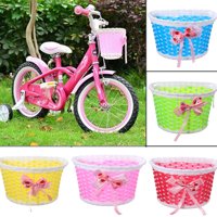Bike Cycle Bicycle Front Basket Flowery Shopping Holder Case Children Kids Girls