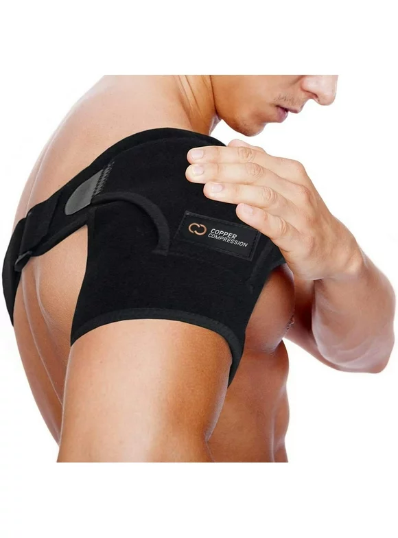 Copper Compression Flexible Recovery Shoulder Brace, One Size Fits Most