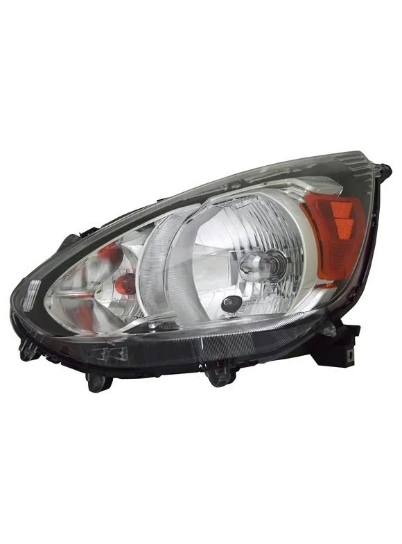 New CAPA Certified Standard Replacement Driver Side Headlight Assembly, Fits 2014-2020 Mitsubishi Mirage Hatchback
