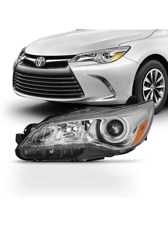 AKKON - For 2015 2016 2017 Toyota Camry XV50 Chrome Housing Factory Style Projector Headlight (Driver Left Side Only)