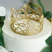 BalsaCircle 4-Inch Metal Crown Cake Topper Princess Kids Birthday Wedding Party Decorations