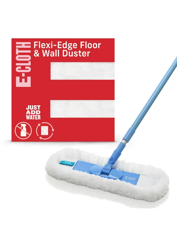 E-Cloth Flexi-Edge Floor & Wall Duster, Reusable Dusting Mop for Floor Cleaning, 1 Pack